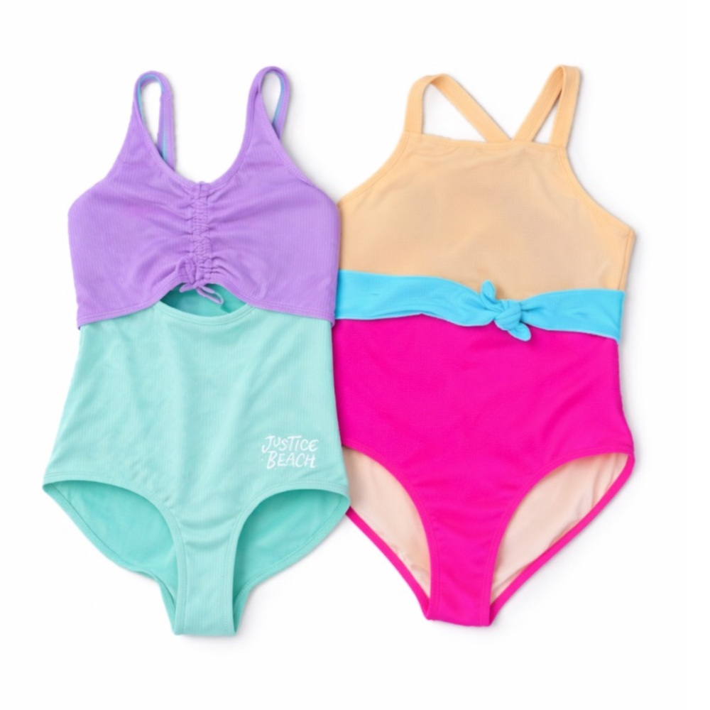 Girls Swimsuit Bundle Justice & Wonder Nation One Piece Size 14 (12–16)
